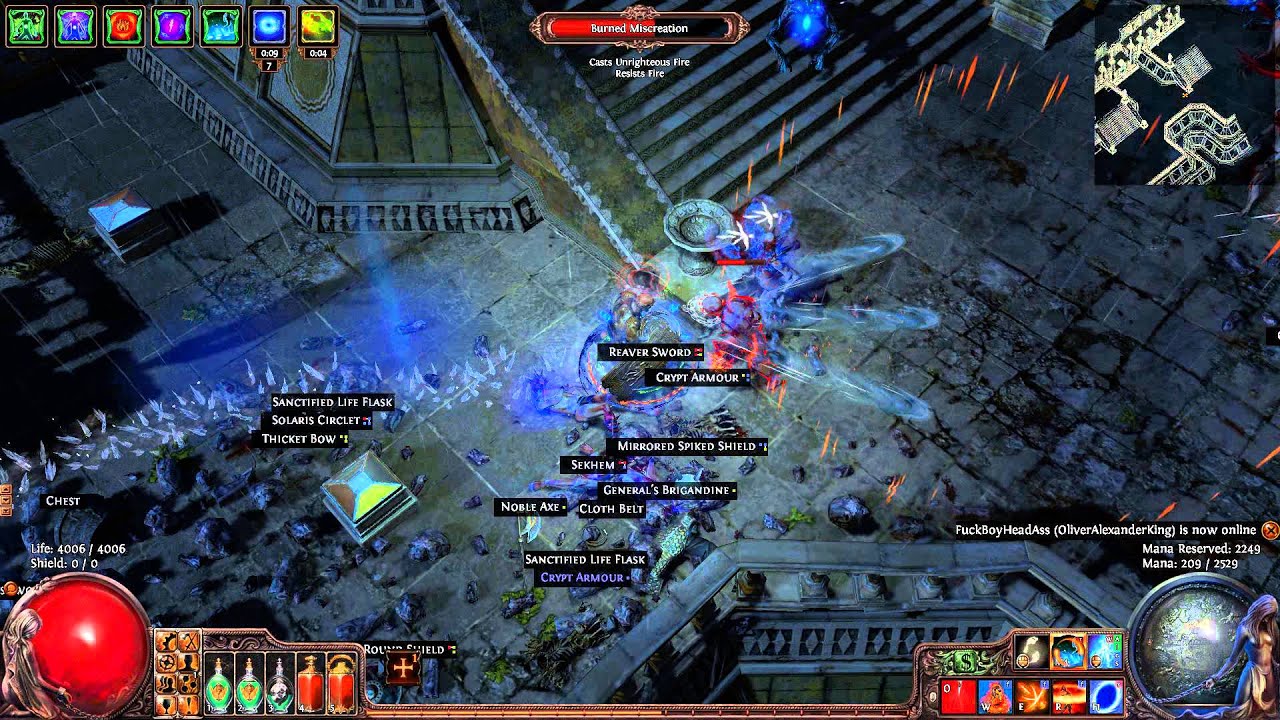 Path Of Exile [1.1.1] Test for Three Dragon Mask, Bereks Grip Ring, Vaal PS with GMP