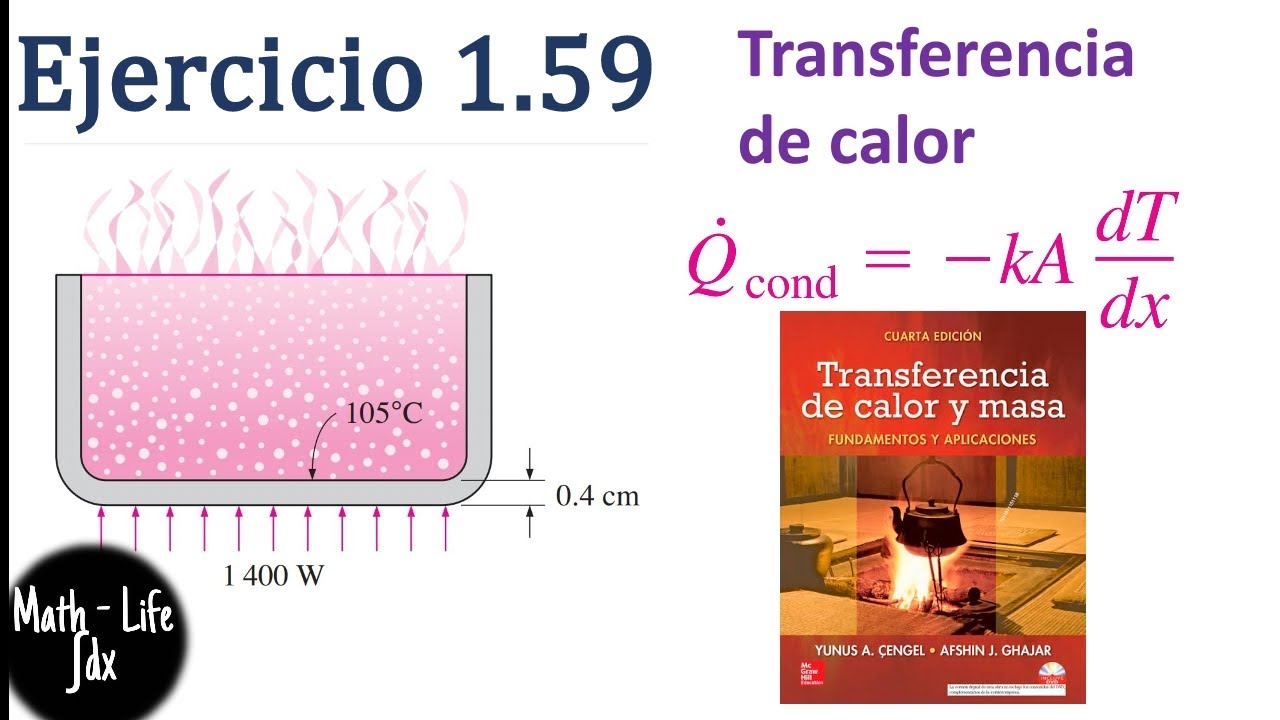 Transferencia de calor por conducción | 1.59 Cengel Transferencia de calor y masa