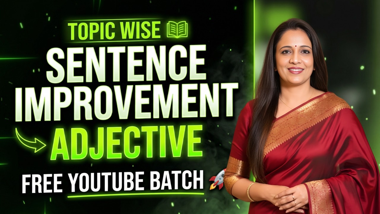 Topic Wise Sentence Improvement | Adjective | English With Rani Ma'am