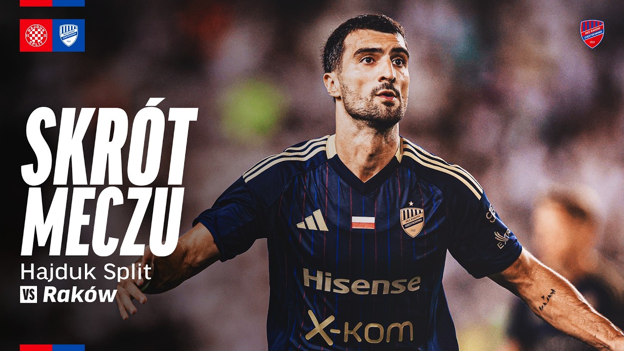 Skr&oacute;t meczu Hajduk Split - Rak&oacute;w Częstochowa 2:2