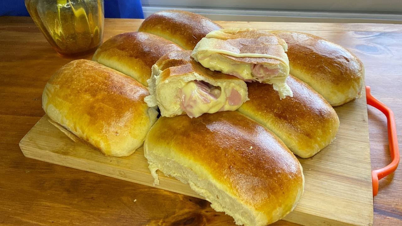 Cómo hacer Pan relleno de Jamón y Queso