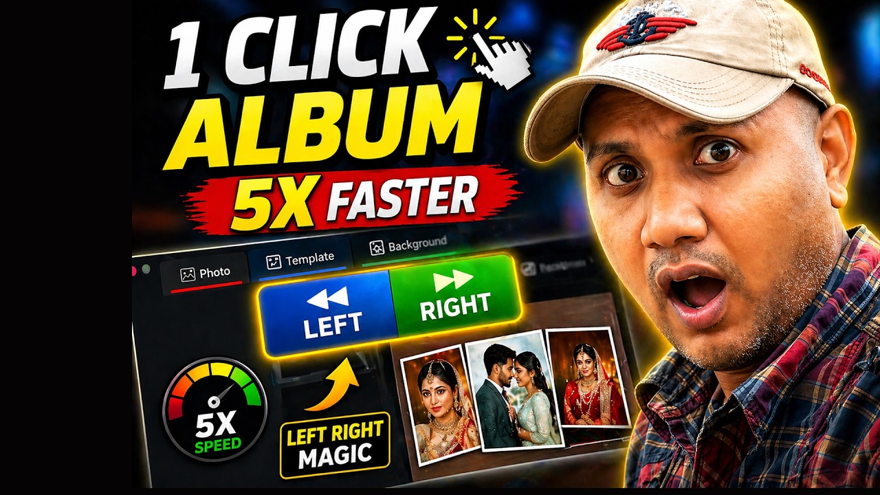 5X Fast Album Design 😍 AlbumPro Photo Tab Left Right Full Guide (Hindi)