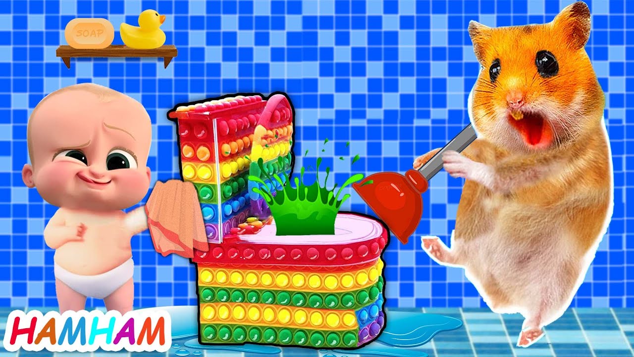 What happened to Hamster's Pop It Toilet | Hamster Cartoon