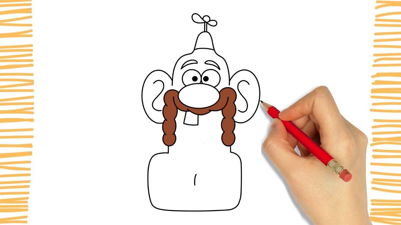 Como dibujar a TIO GRANDPA - muy fácil!