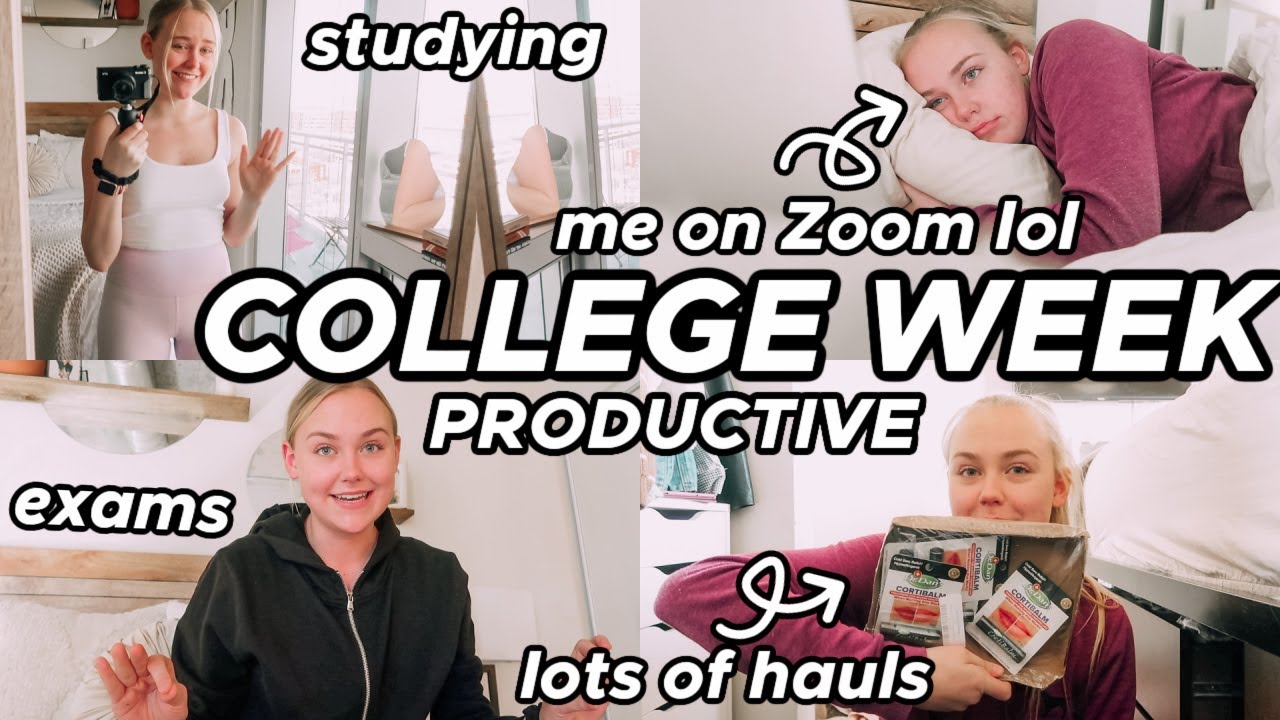 productive college week in my life | exams, studying, amazon hauls, + more!