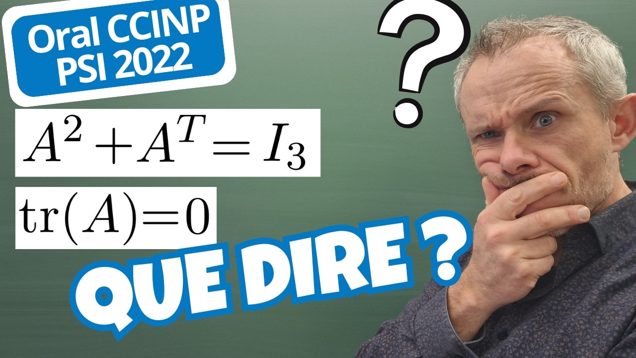 Exo-apéro 🍻 oral très sympa CCINP 2022 PSI réduction (spé/L2)