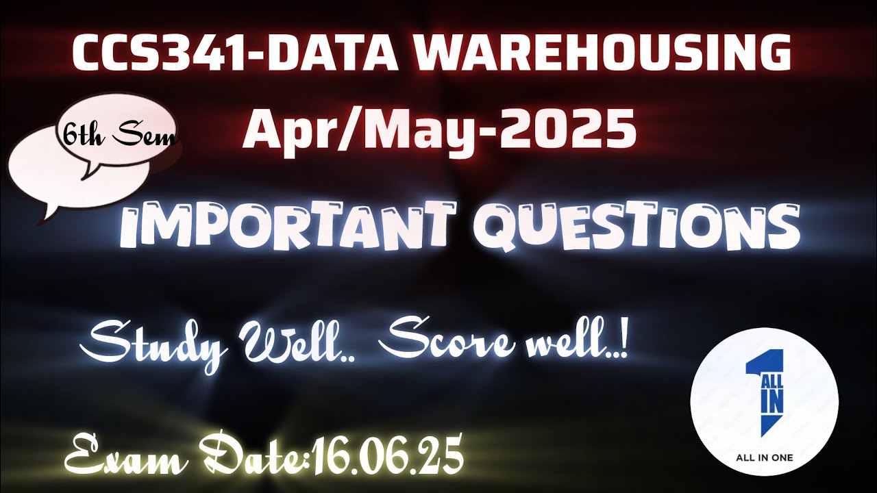 CCS341-Data Warehousing Important Questions|Apr/May2025|For anna university Students.#annauniversity