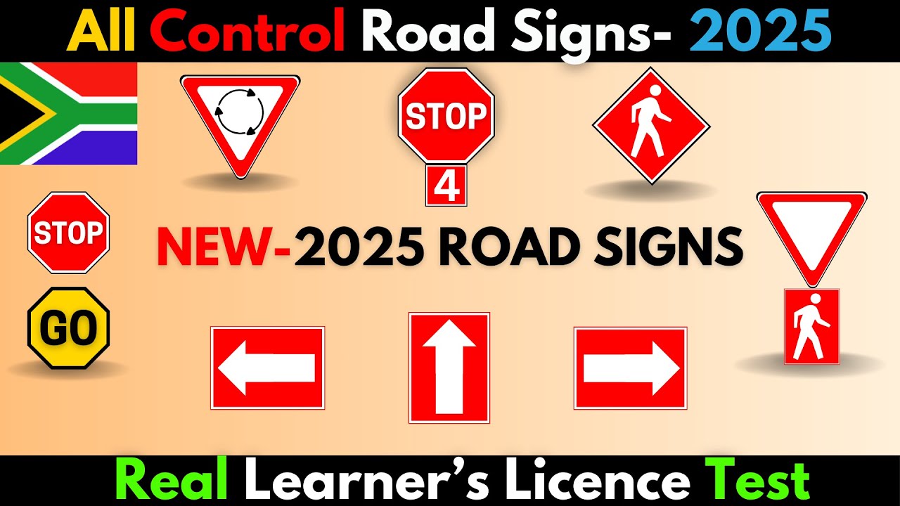 ALL Control Road Sign Learner's License Test Questions -2025. (Real Test)
