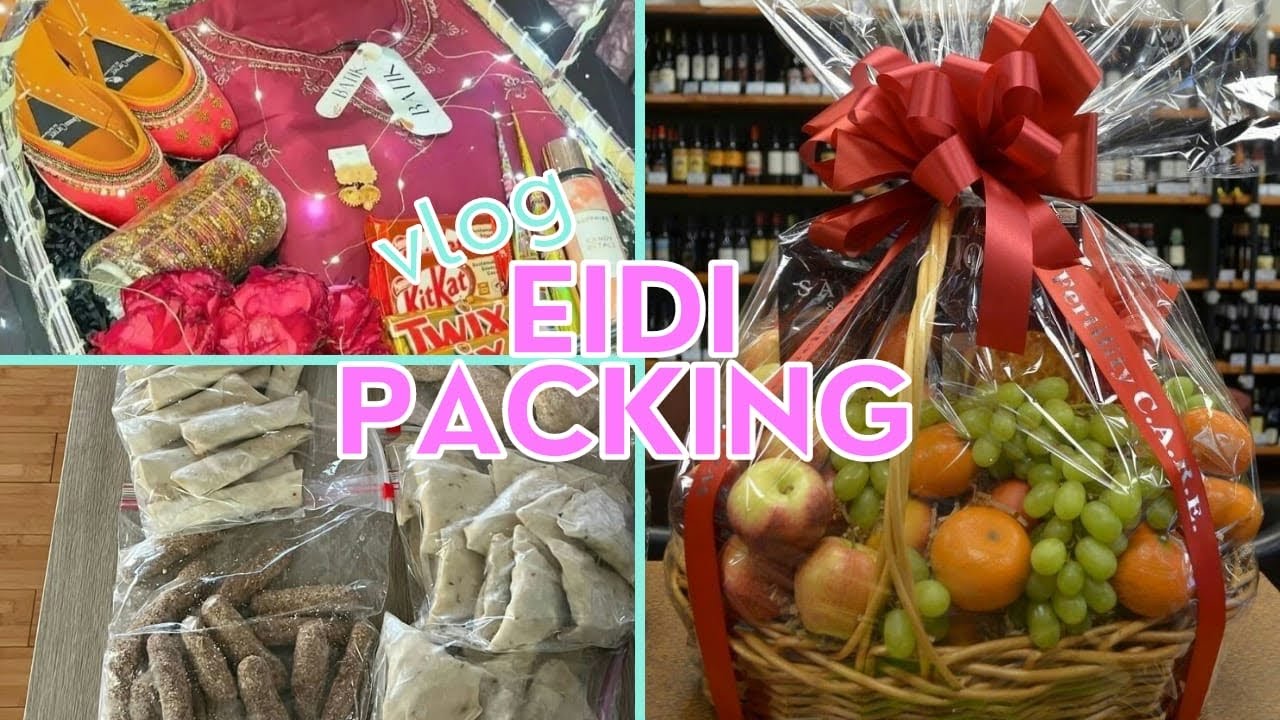 Let's Pack Eid Gift Baskets |How To Pack Fruit Basket |Frozen Snack Basket#eidbasket #farshishalwar