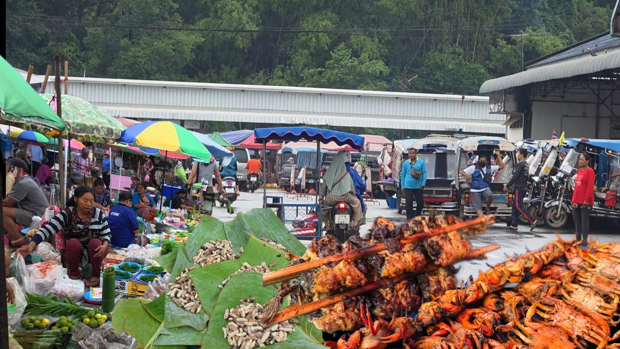 #ชนบทอีสาน อาหารป่า ปลาธรรมชาติ |ตลาดเช้าอำเภอตระการพืชผล อุบลราชธานี