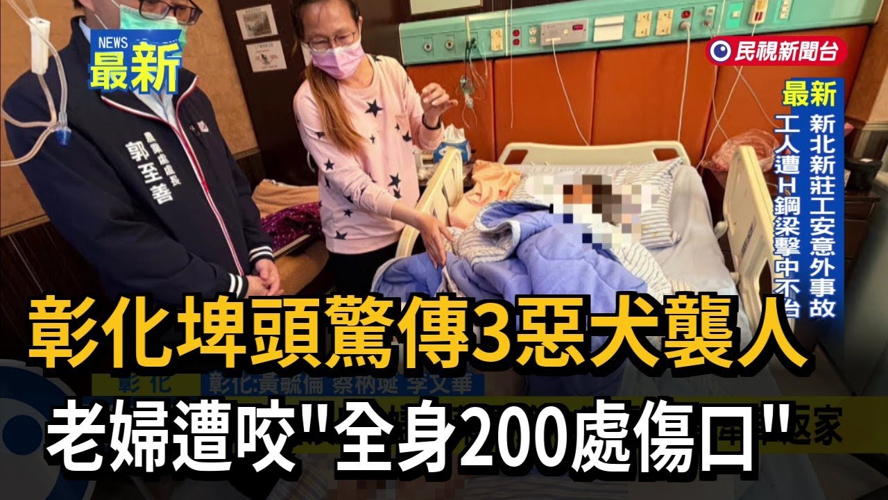 彰化埤頭驚傳3惡犬襲人 老婦遭咬「全身200處傷口」－民視新聞