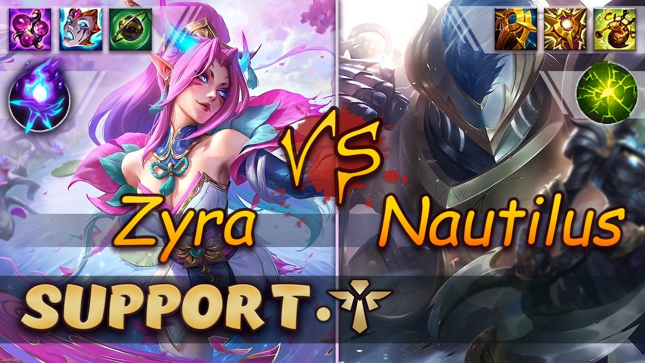 Zyra и Caitlyn против Nautilus и Smolder | Поддержка | Полная игра | League of Legends - патч 14.11