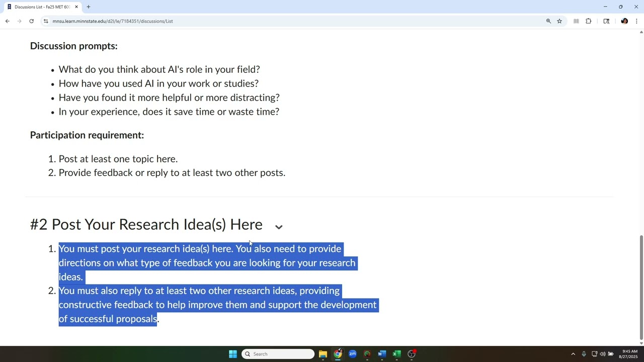 Quick Start Guide I Research Methods Course I Minnesota State University
