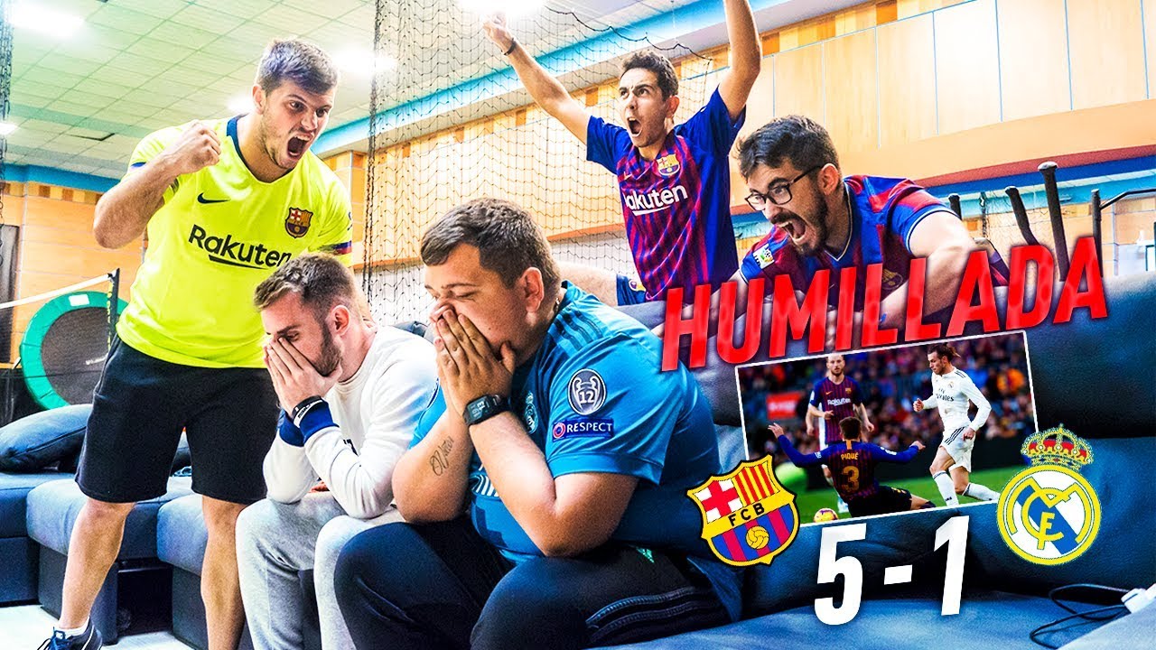 REACCIONANDO BARCELONA 5 - 1 REAL MADRID | HUMILLADA!! CRAZY CREW [MrJavi]