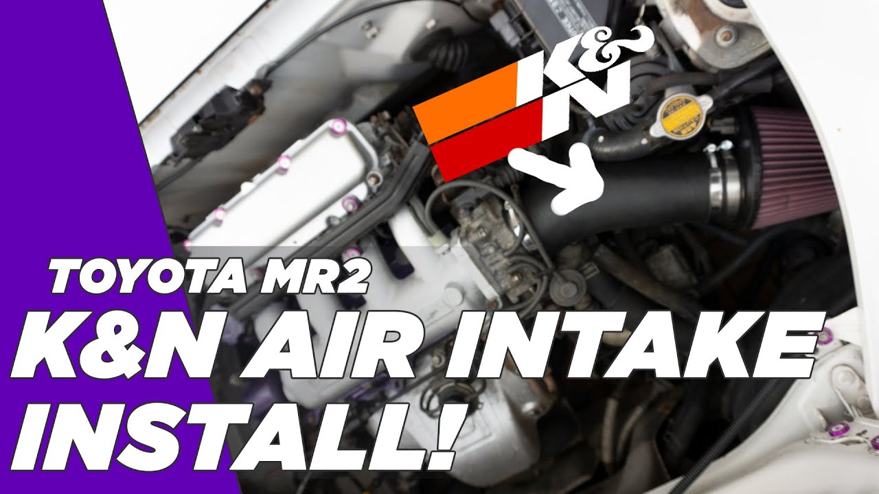 Toyota MR2 K&N Air Filter Install Timelapse - BEFORE AND AFTER SOUND