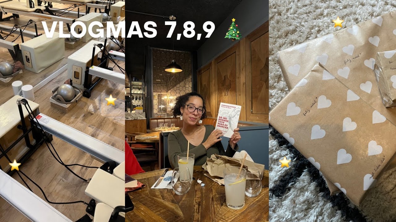 vlogmas: 1° jantar de natal e pilates again 💫