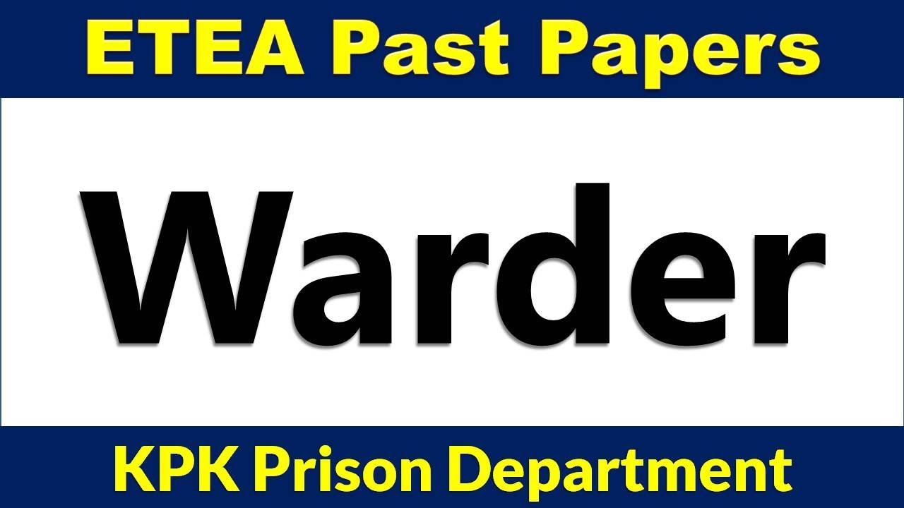 KPK Warder Past Paper 2021 || Prison Department || ETEA Past Papers