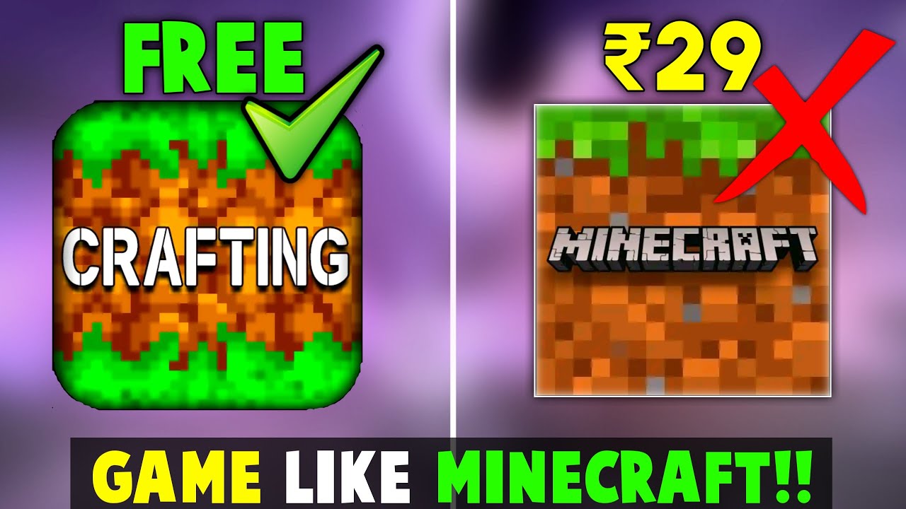 ₹29 Minecraft Vs Free Crafting and Building