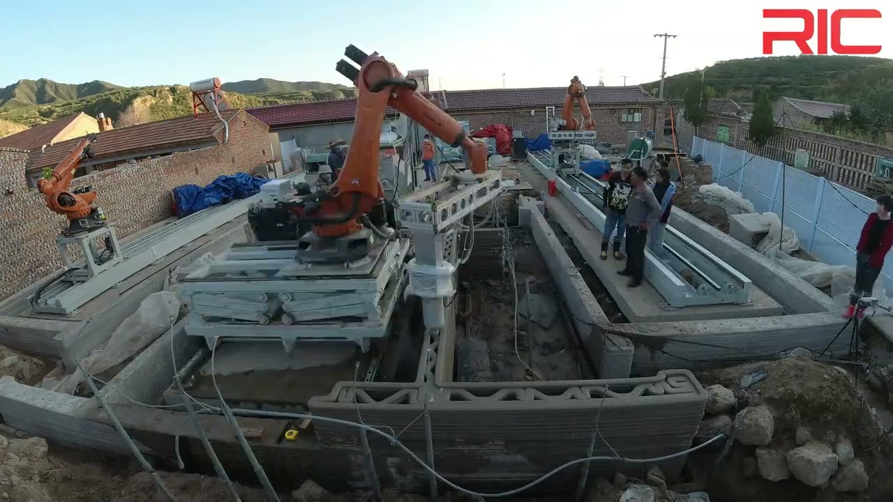 3D Concrete House Printing Process || construct homes ||RIC Tech