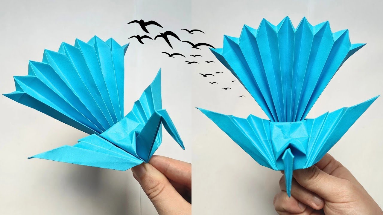 Origami SPECIAL PEACOCK 🦚 How to make a paper peacock
