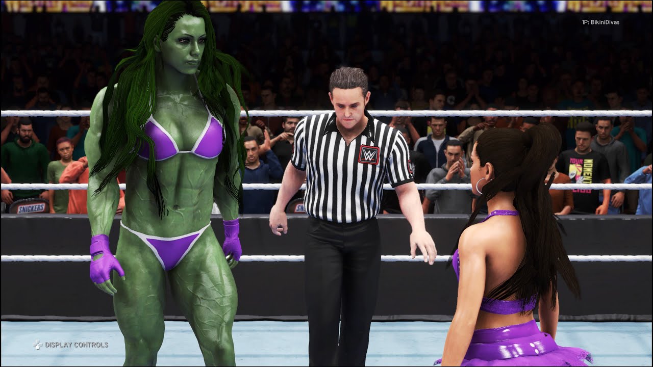 Ariana Grande vs. She-Hulk - WWE 2K22 - Full Match 💜💚