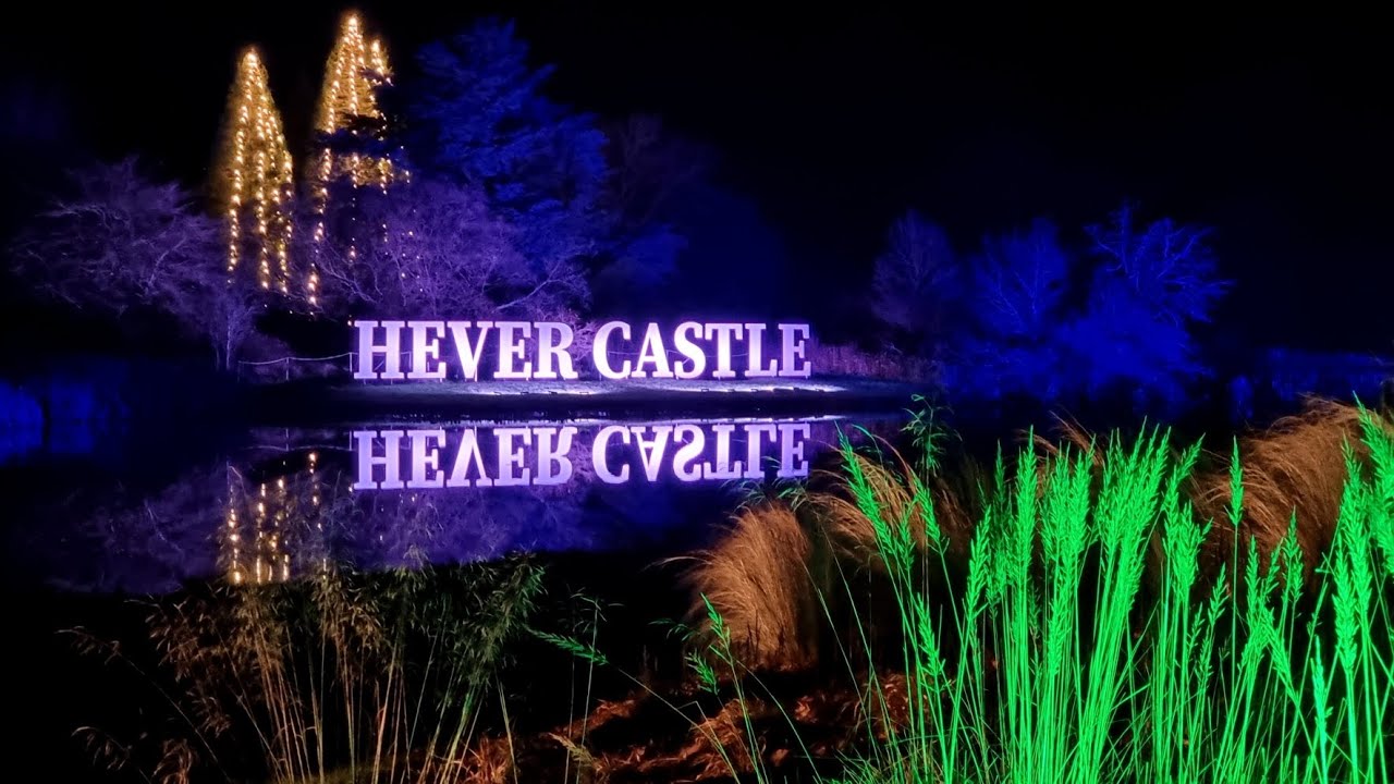 Hever Castle, Kent, Complete Light Trail, December 2023.