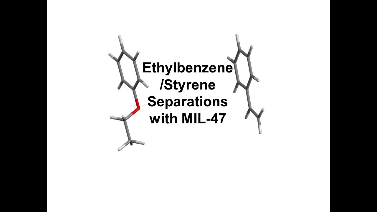 Ethylbenzene/Styrene Separations with MOFs