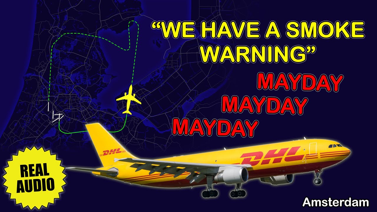 MAYDAY after takeoff. Smoke warning. European Air Transport A306 returned to Amsterdam. Real ATC