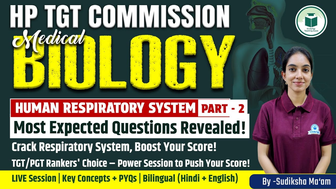 HP TGT Commission 2025 Biology | Human Respiratory System Part-2  | Civilstap Teaching Exam
