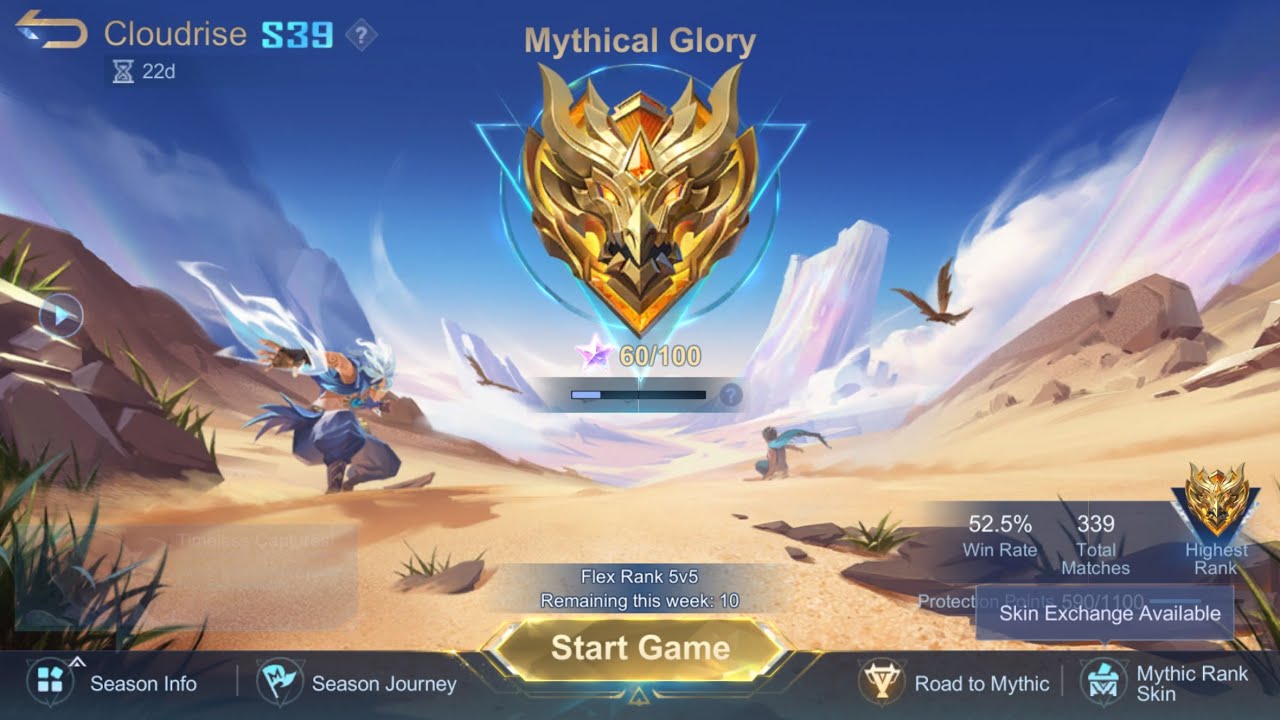 S39 MYTHICAL GLORY TIER RANK GAME #MLBB