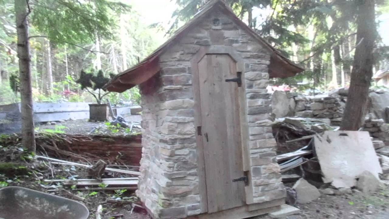Beautiful Stone Outhouse