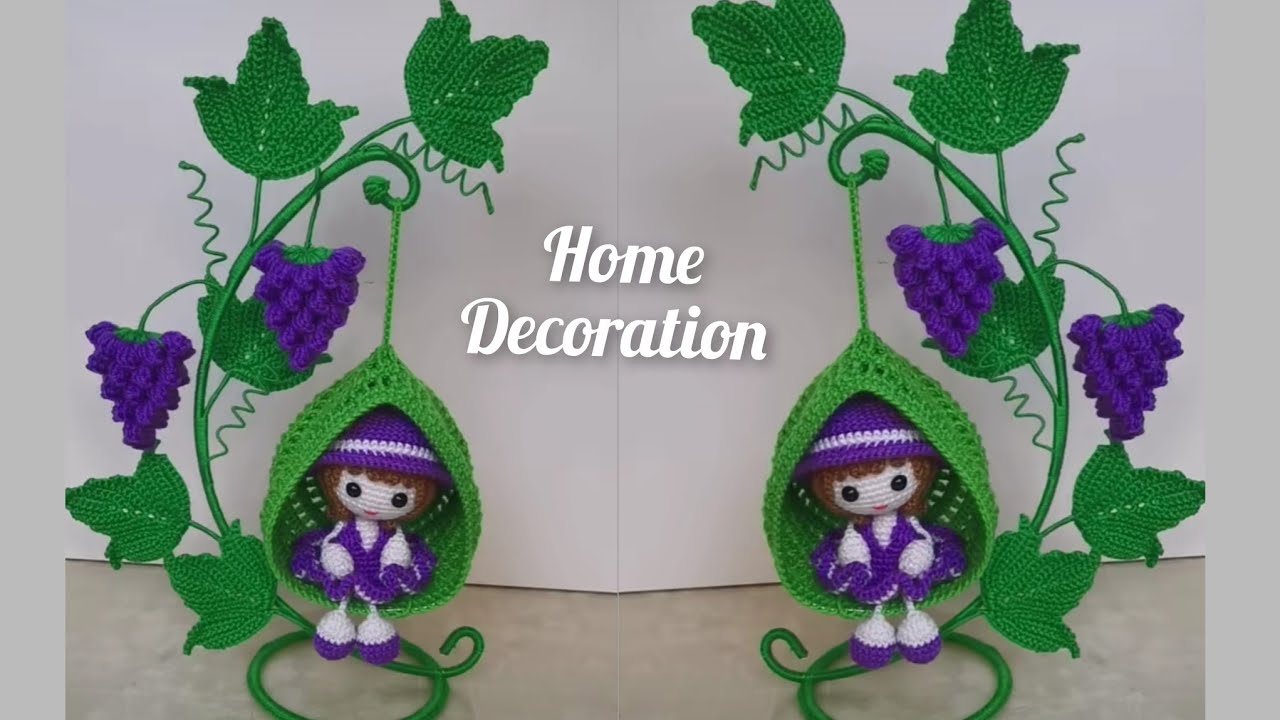 Wow!!! what an idea 🍇Crochet stand tutorial/home decoration #crochet