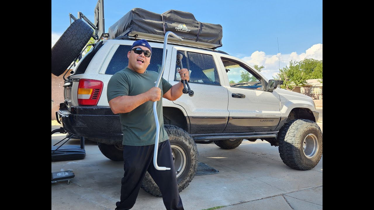 Jeep WJ gets a huge REAR sway bar upgrade under $100.00