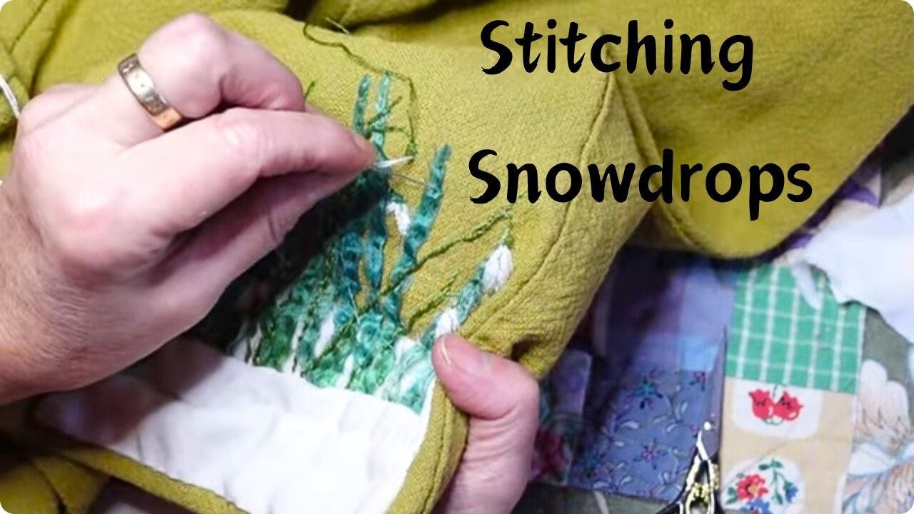 Stitching a Beautiful Snowdrop Design (Embroidery Tutorial)