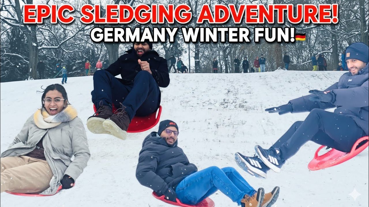 ❄️ Hum Udd Rahe Hain! | Germany Sledging + Bauhaus & Kaufland Shopping 🛒🇩🇪