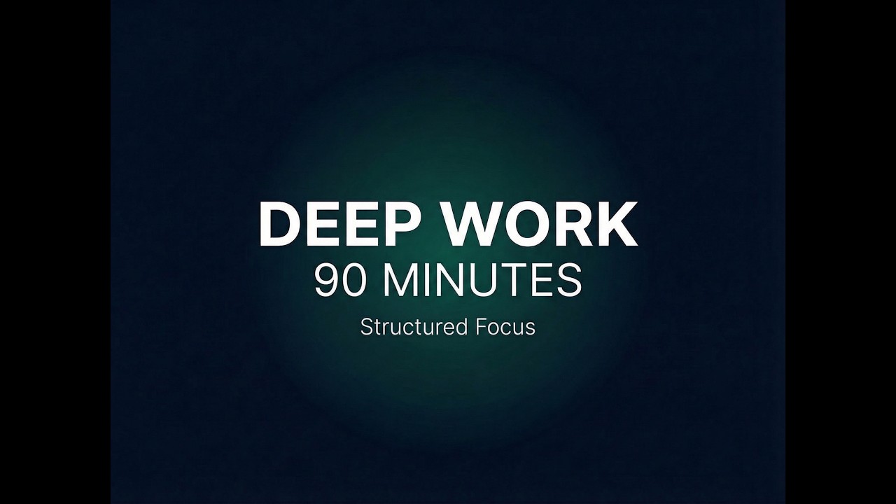 Deep Work Session – 90 Minute Structured Focus Music (No Lyrics)