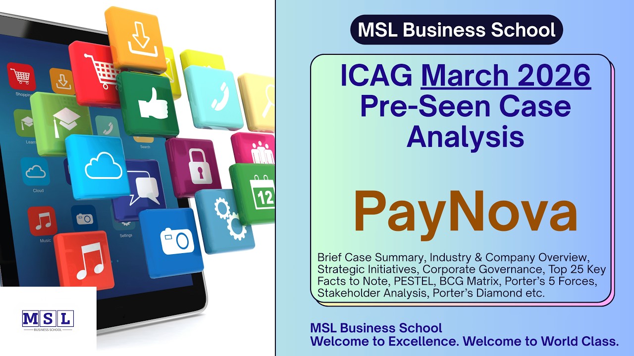 ICAG March 2026 Pre-Seen (PayNova) Analysis || MSL Business School