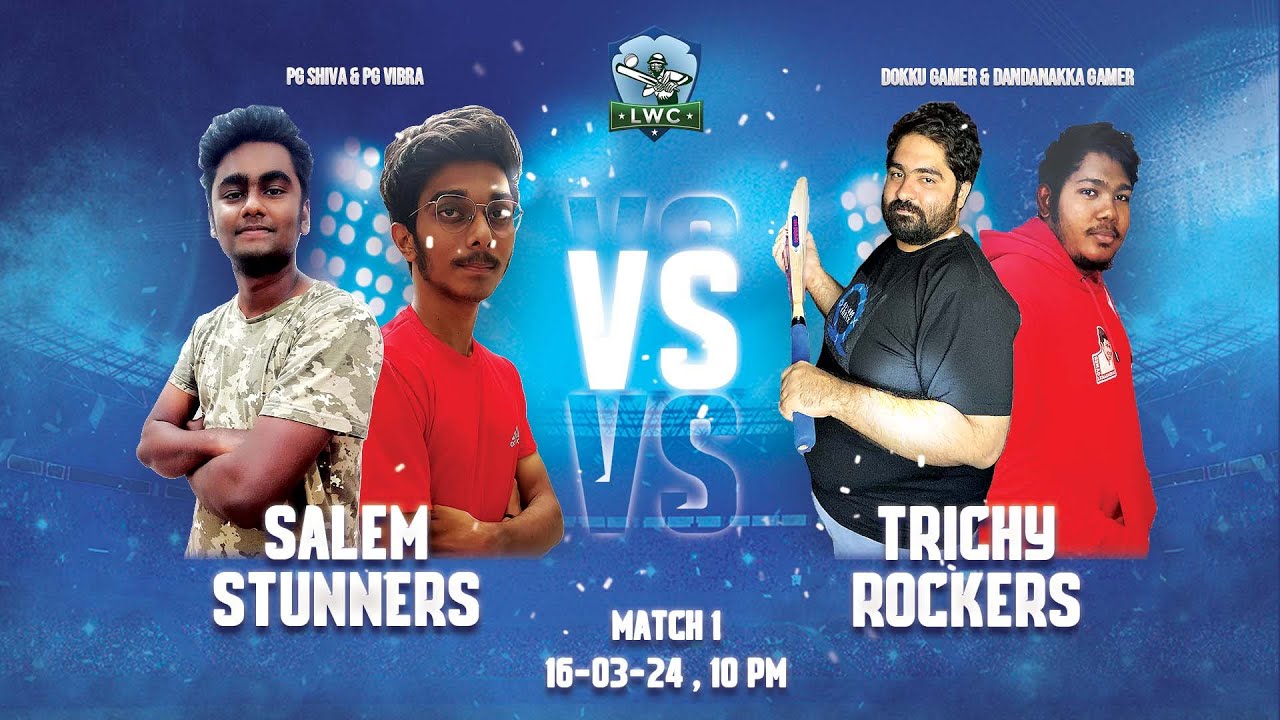 LWC 2024 | Gaming Tournament | ( Trichy Rockers Vs Salem Stunners) Match 1 Cricket 24 Live