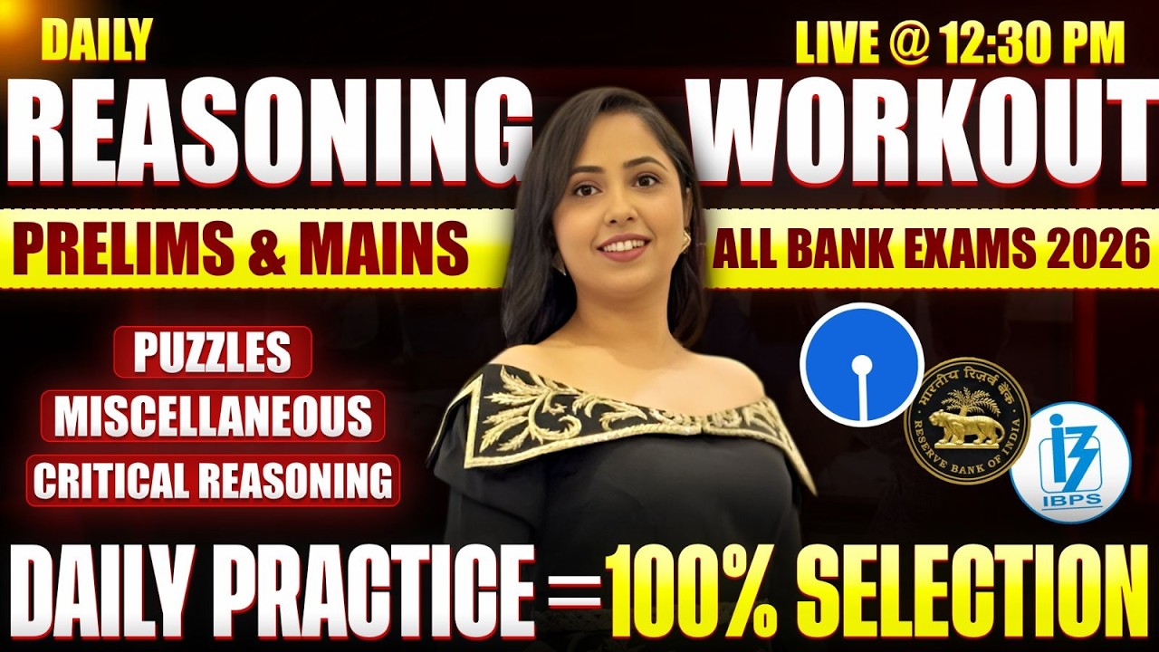 Daily Reasoning Workout 🔥 | Prelims + Mains | All Bank Exams 2026 | DAY -5 | Smriti Sethi