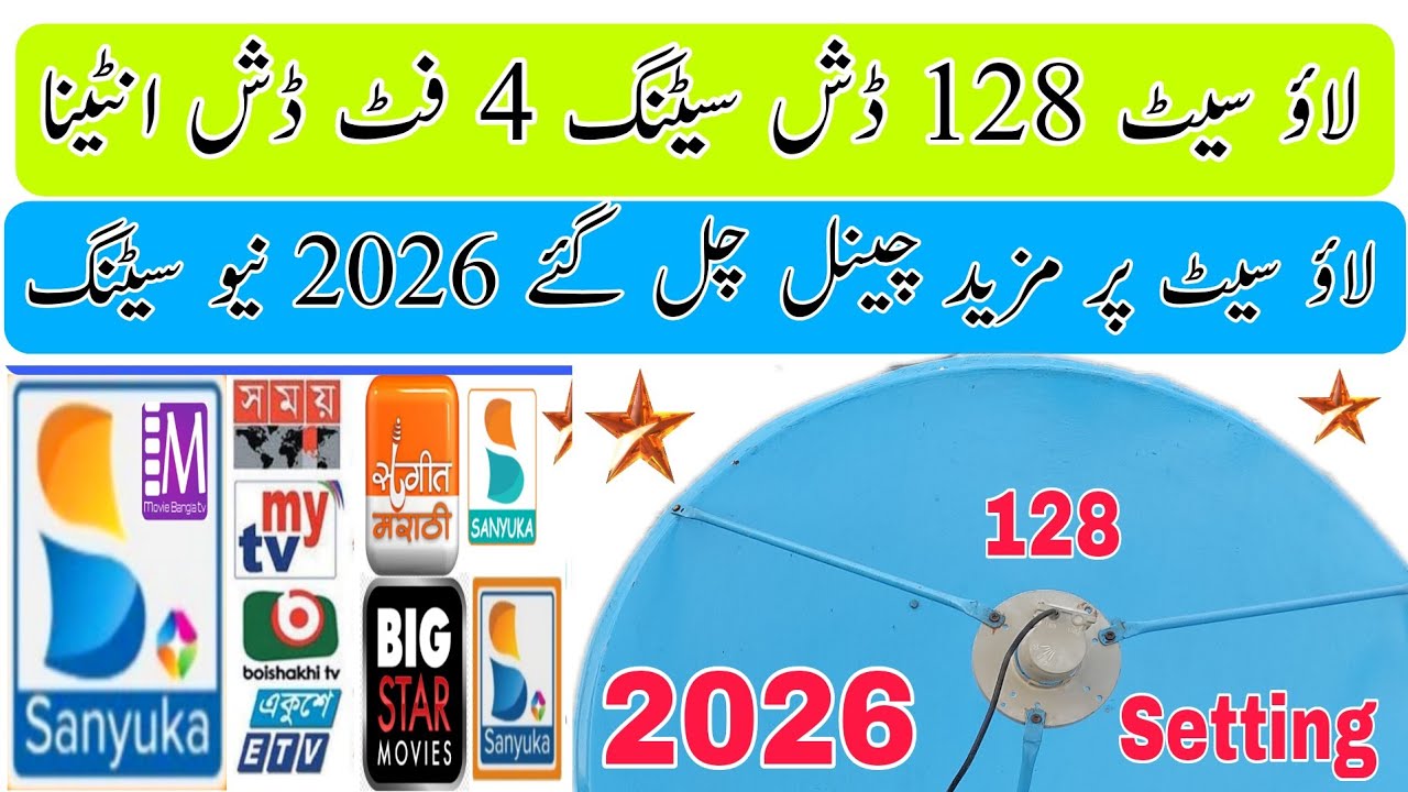 LaoSat 128 New Settings 2026 , How To Set LaoSat 128 dish antenna settings, paksatmm1 