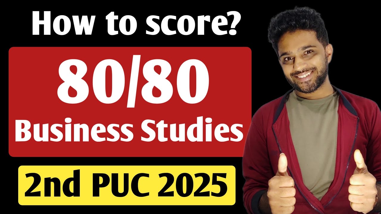 How to score 80/80 in Business Studies? | 2nd PUC Business Studies Exam 2025 | Important Chapters