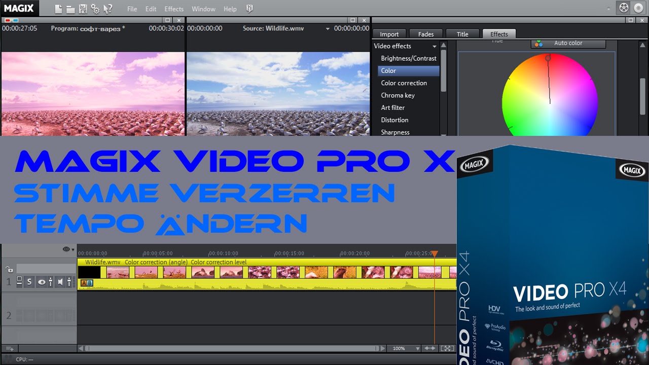 Magix Video Pro X4_Stimmenverzerrung und Tempo-&Auml;nderung