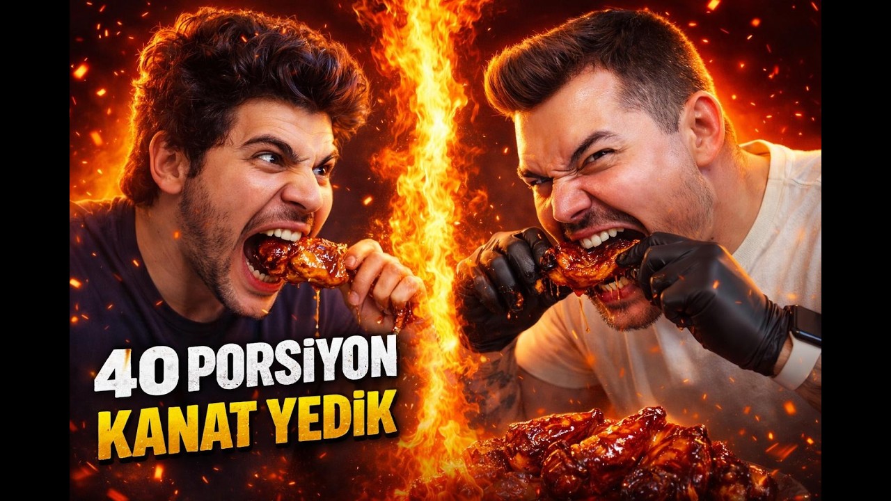 40 PORSİYON KANAT YEDİK 😳 Kim Pes Etti ?