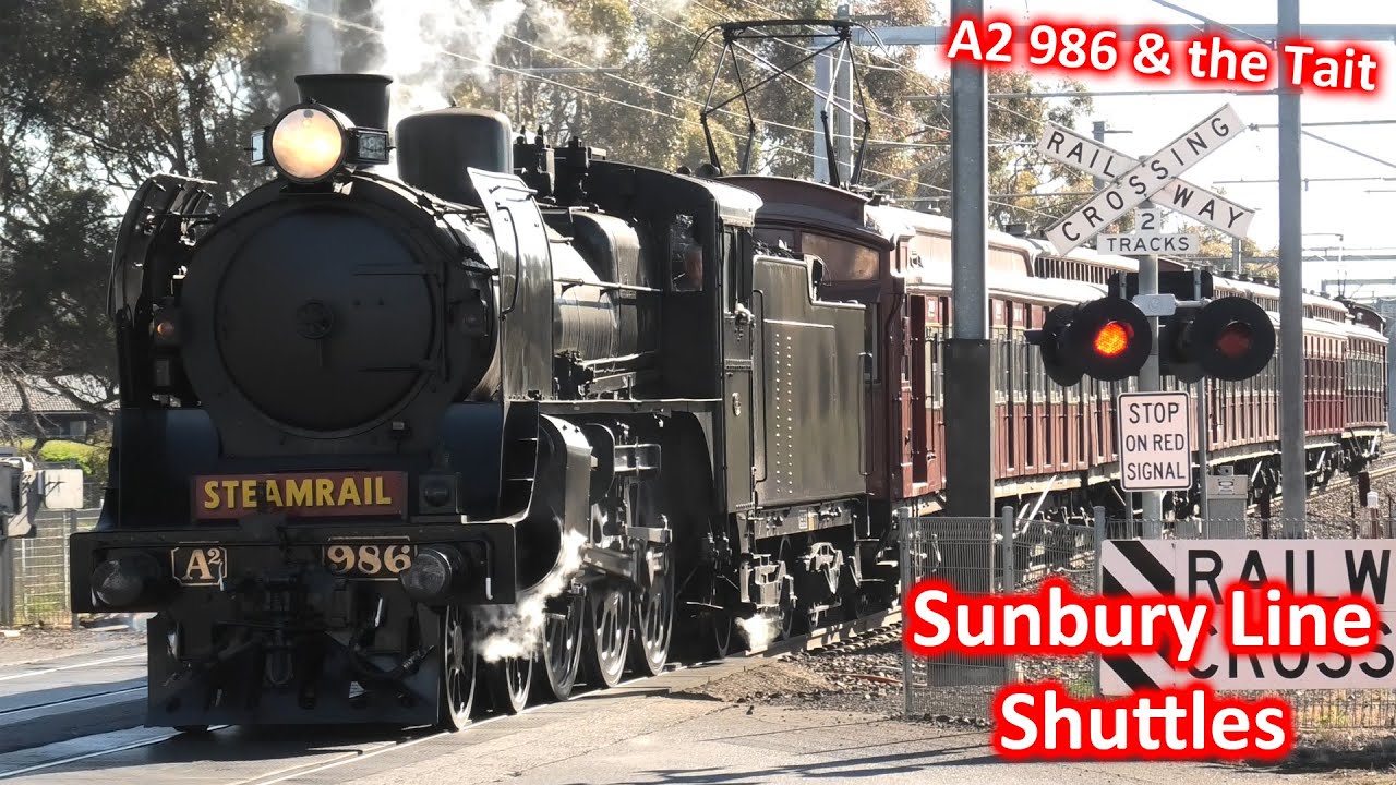 Steamrail Watergardens - Sunbury Shuttles 2024 with A2 986 & the Tait [4K]
