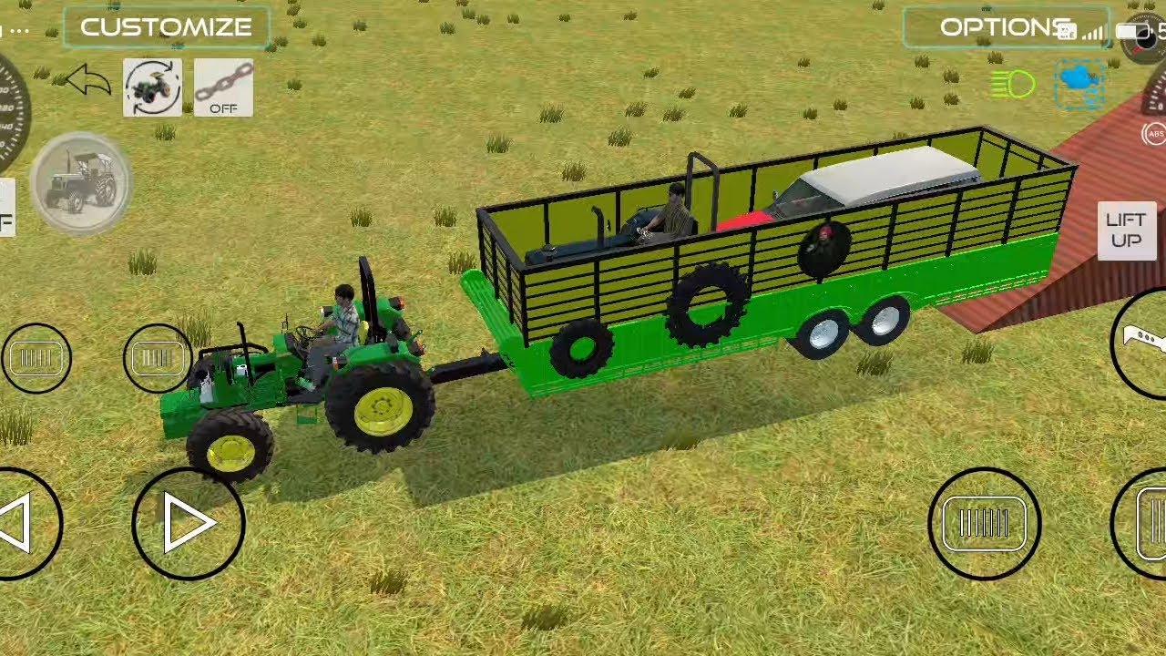Indian tractor simulator game ka video tractor trali mein loading DJ truck tractor aur rajdoot#ca