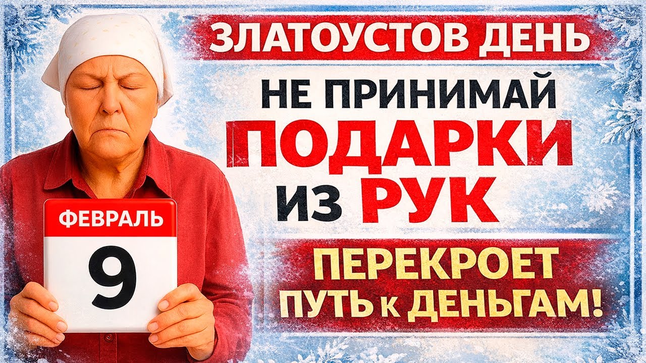 9 февраля Златоустов День. Что нельзя делать сегодня. Народные Традиции и Приметы Дня. Вера.