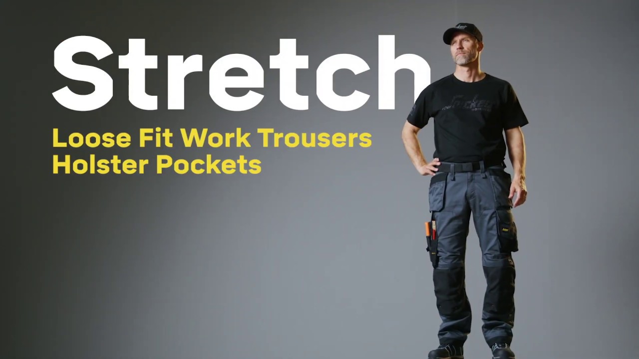 Snickers Workwear - AllroundWork, Stretch Loose fit Work Trousers Holster Pockets (6251)