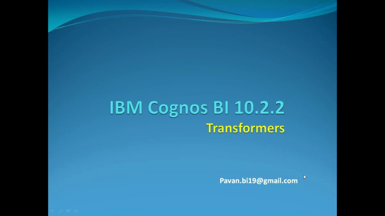 Cognos Transformer Alternate Drill down | Cognos Transformer Online Training