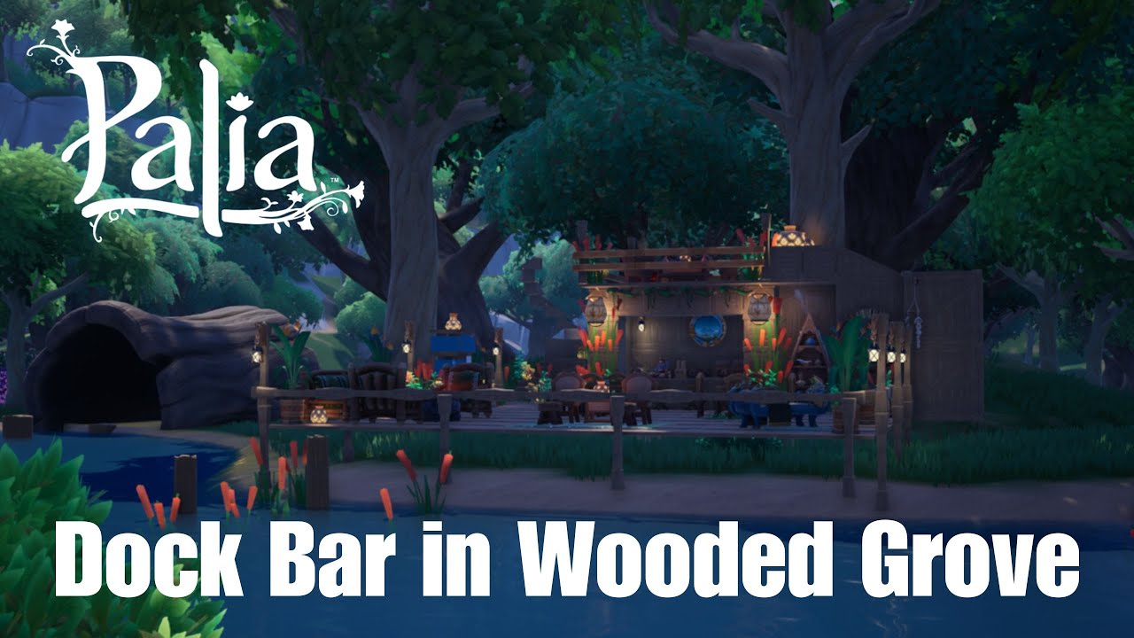 My Dock Bar in Palia Wooded Grove Landscape | Building Blocks | Plot Tour