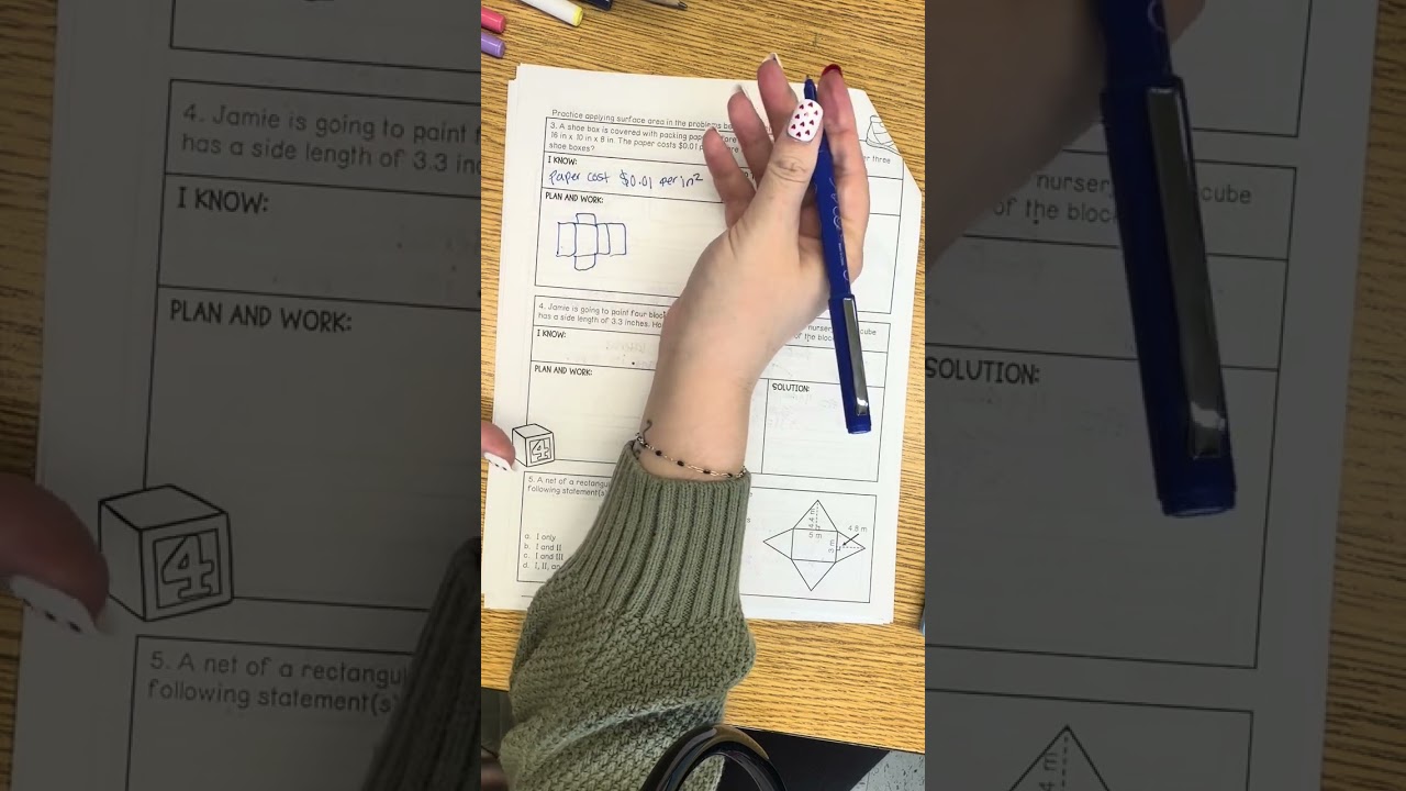 Surface Area Application taught by Mrs. Page 